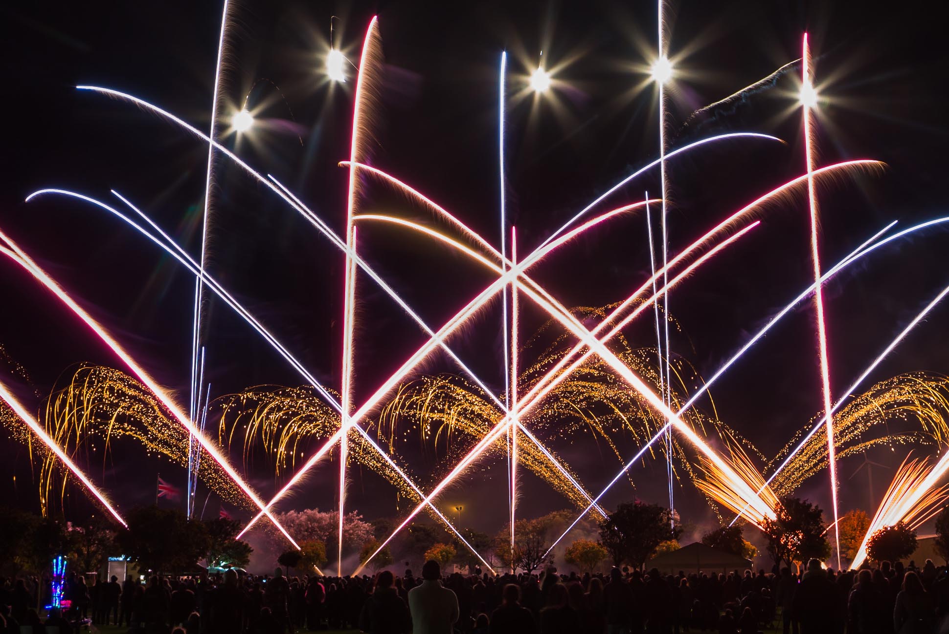 Musical wedding firework displays