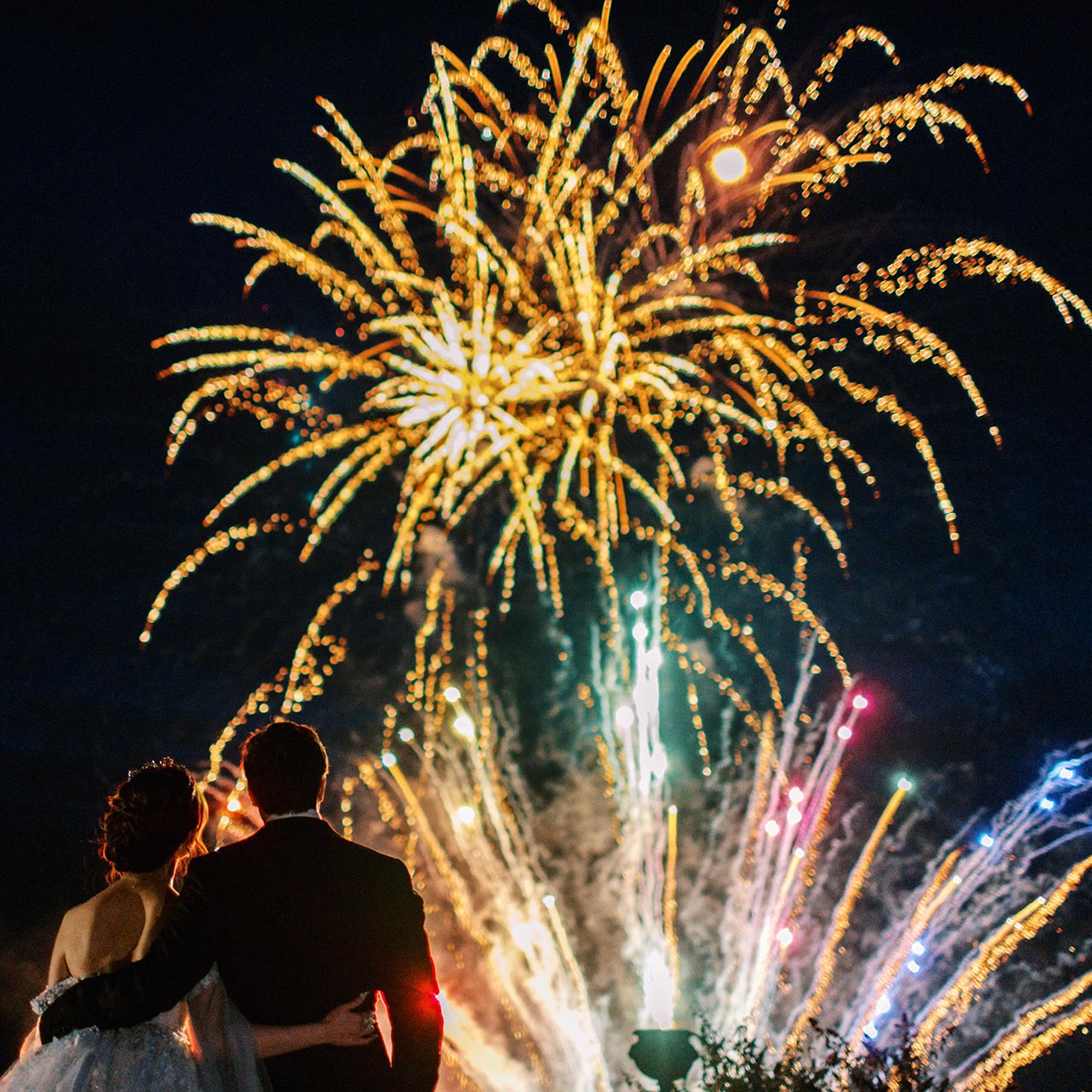 Wedding Fireworks at Somerley House